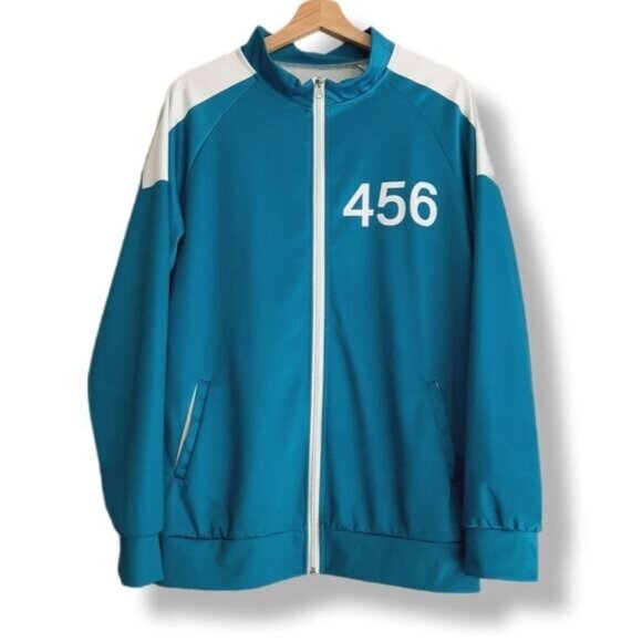 Unbranded Other - SQUID GAME / Tracksuit Full-Zip Jacket Teal 456 Men's Sz M